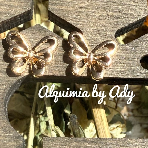 Alquimia Gold Butterfly Earrings - Picture 1 of 1